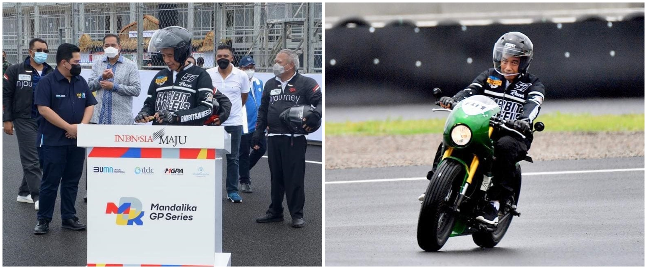 7 Momen Jokowi resmikan sirkuit Mandalika, gayanya nyentrik