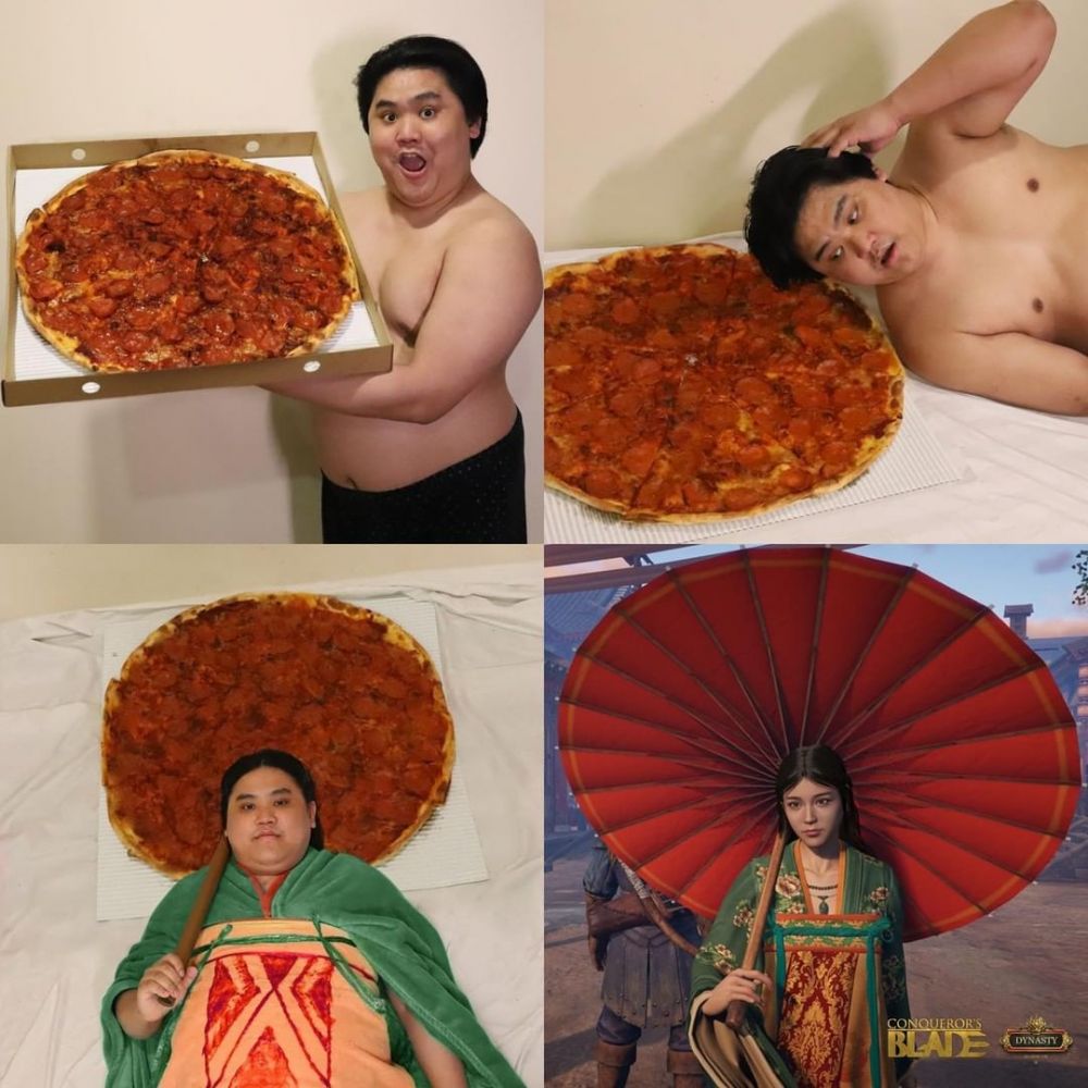 15 Aksi cosplay pakai bahan makanan ini kreatif tapi bikin geli