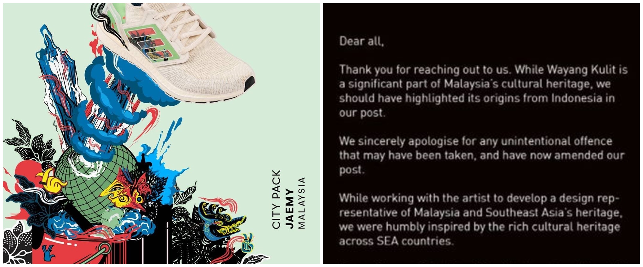 Permintaan maaf Adidas Singapura usai sebut wayang kulit dari Malaysia