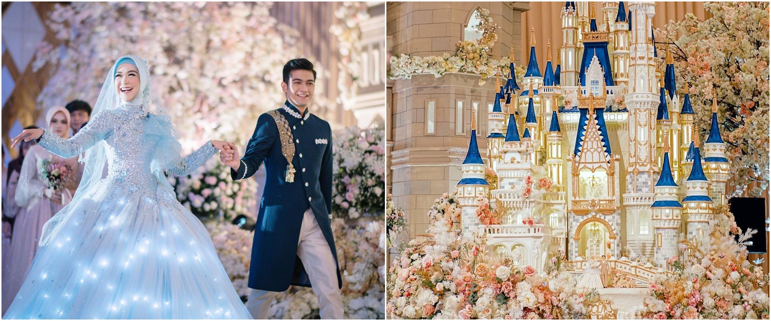 Potret kue pernikahan 9 seleb ini megah mirip istana kerajaan
