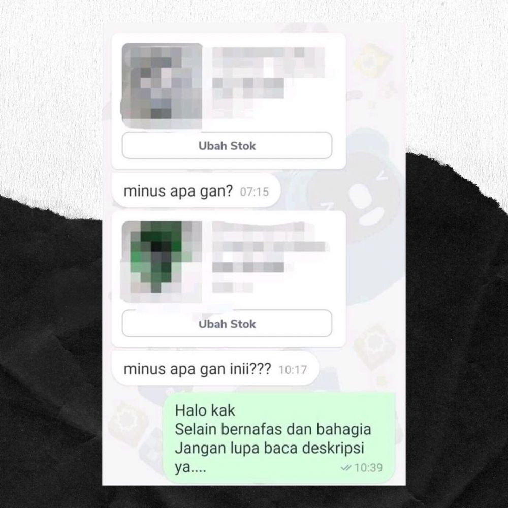 11 Chat lucu penjual online shop waktu diprotes pembeli, kocak pol