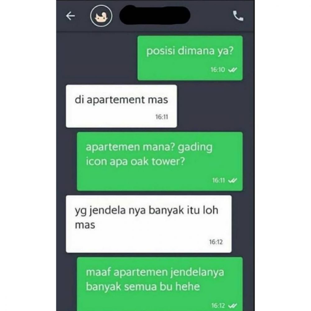 11 Chat lucu petunjuk alamat penumpang ojek online, absurd banget