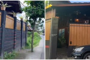Punya pagar super tinggi, potret rumah kayu ini bikin melongo