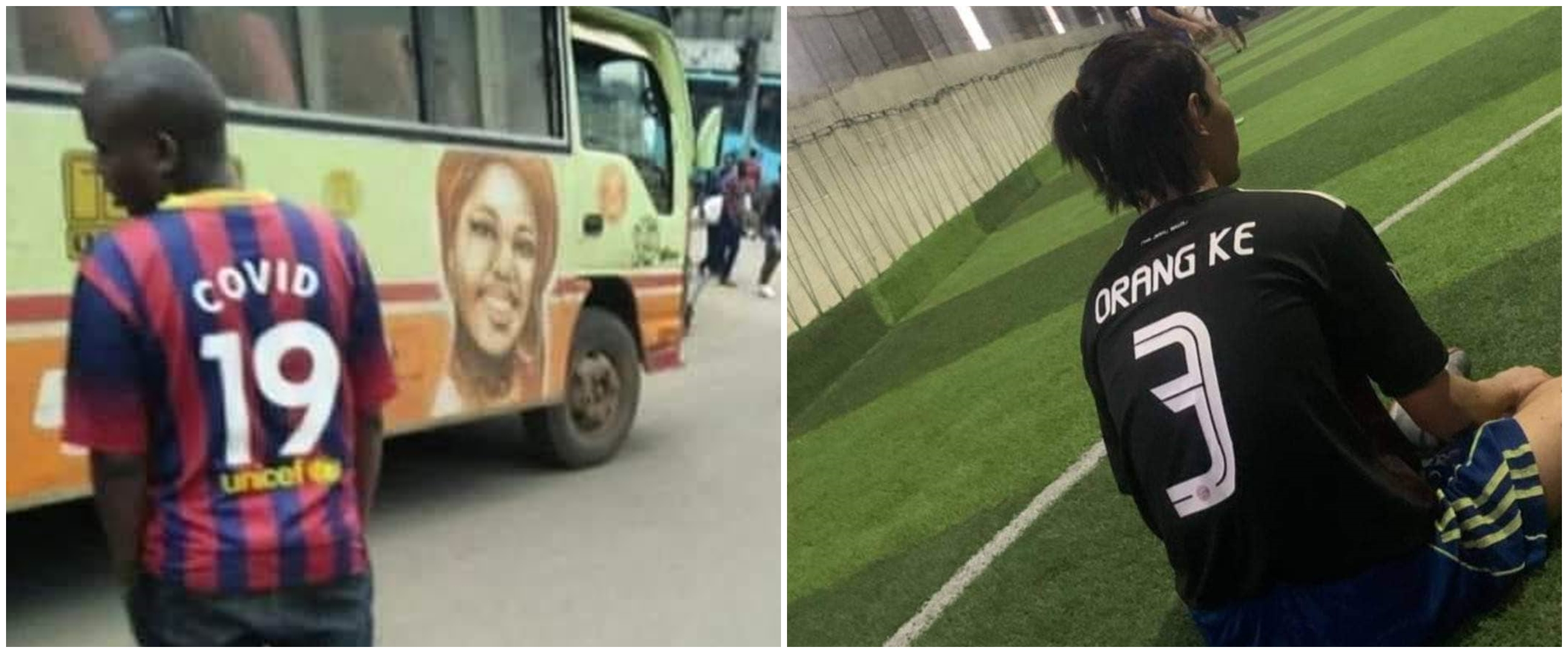 11 Tulisan lucu di jersey bola ini absurdnya bikin tepuk jidat