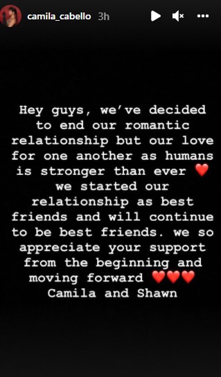 Sama-sama umumkan di medsos, Shawn Mendes dan Camila Cabello putus