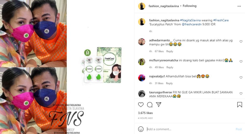 Nagita Slavina pakai masker Rp 9 ribu, bikin fans melongo tak percaya