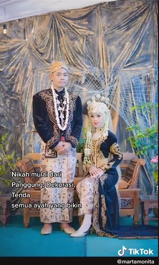 Kisah ayah bangun sendiri pelaminan sang anak, ini 7 potretnya