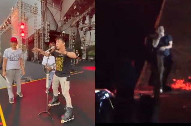 Momen epik Ariel NOAH manggung pakai sepatu roda, vokalnya powerful