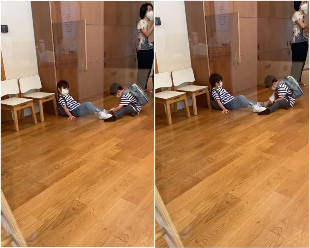 Bantu lepas sepatu teman sekolah, aksi anak Sandra Dewi banjir pujian