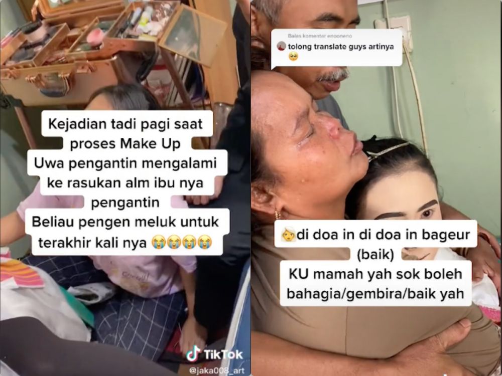 Disebut kerasukan arwah ibu pengantin, wanita ini nangis minta peluk