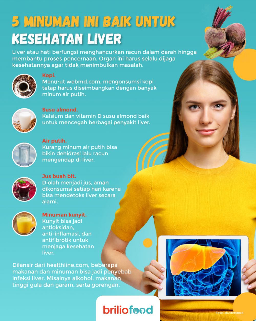 7 Minuman ini baik untuk kesehatan liver, bisa bersihkan racun