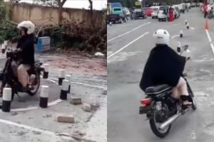 Aksi jago emak-emak saat praktek ujian SIM, lihai bagai profesional