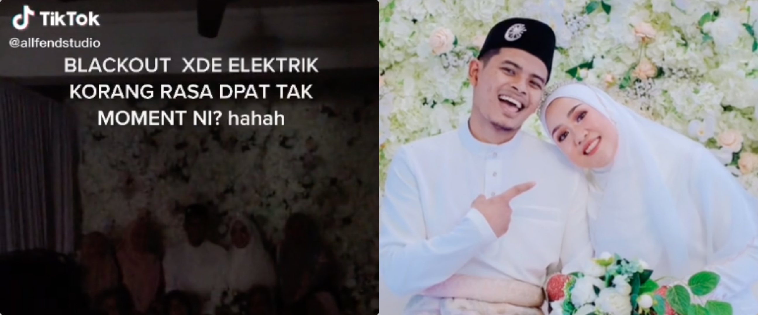 Mendadak mati lampu, pemotretan resepsi ini hasilnya bikin tercengang