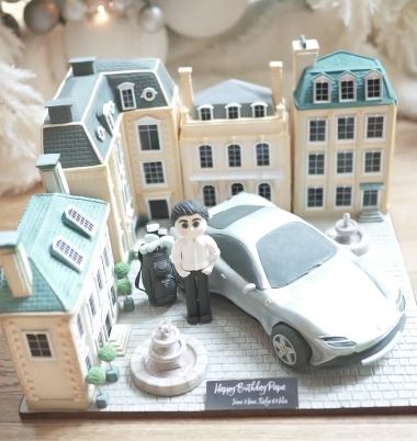 7 Potret detail kue ultah suami Sandra Dewi, bikin nggak tega makan