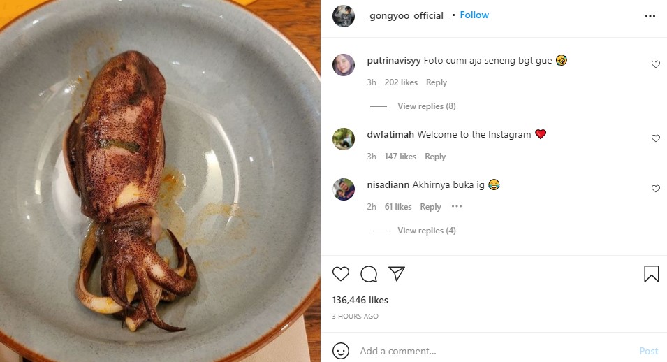 Bikin akun Instagram pribadi, ini unggahan pertama Gong Yoo