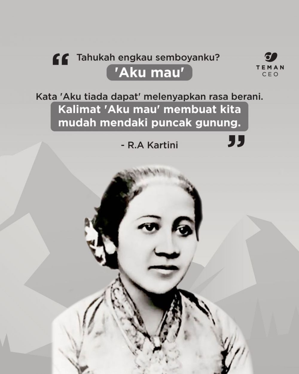 75 Motto hidup RA Kartini, cocok untuk wanita masa kini