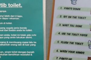 Unik dan nyeleneh, ini 11 peraturan di toilet umum bikin gagal fokus