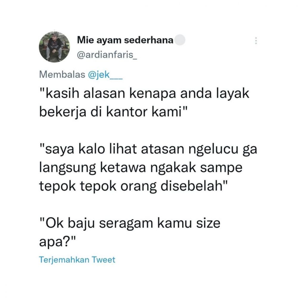 9 Cuitan lucu alasan keterima kerja ini bikin senyum tipis