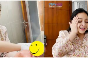 11 Momen Nagita Slavina memandikan Rayyanza pertama kali, sempat panik