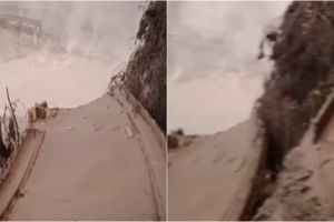 Jembatan Gladak Perak putus akibat erupsi Gunung Semeru