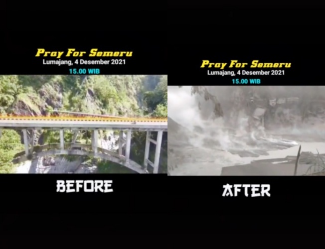 5 Potret sebelum & sesudah jembatan Gladak Perak terkena erupsi Semeru
