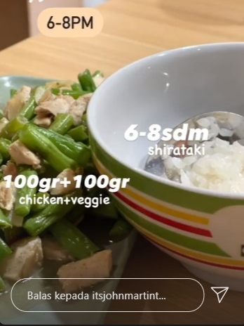 Bobot turun 12 kg dalam 2 bulan, ini 11 menu diet John Martin