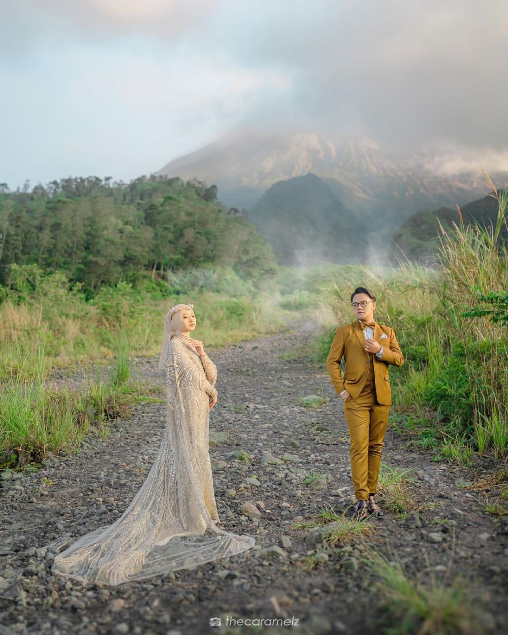 9 Momen prewedding Danang DA dan Hemas Nura, pilih di Gunung Merapi