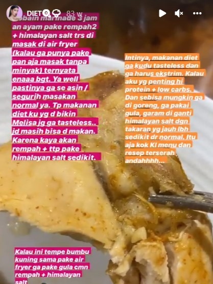 13 Pola makan Sabrina Chairunnisa saat diet, bikin langsing dan bugar