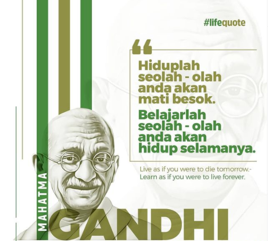 91 Motto hidup Mahatma Gandhi, inspiratif dan beri motivasi