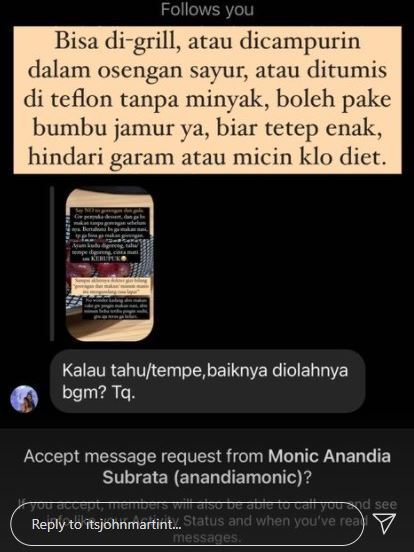 10 Bahan makanan ini dihindari John Martin, 2 bulan bobot turun 12 kg