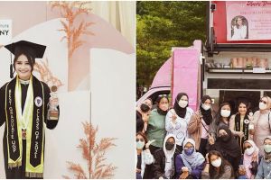 9 Potret kejutan wisuda Prilly Latuconsina dari fans, dapat food truck