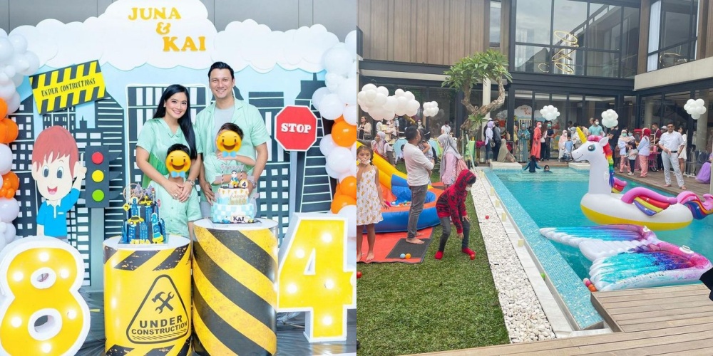 Momen meriah ultah 11 anak seleb di rumah, Titi Kamal gelar pool party