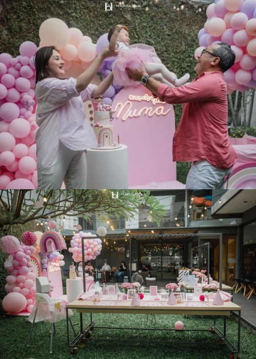 Momen meriah ultah 11 anak seleb di rumah, Titi Kamal gelar pool party