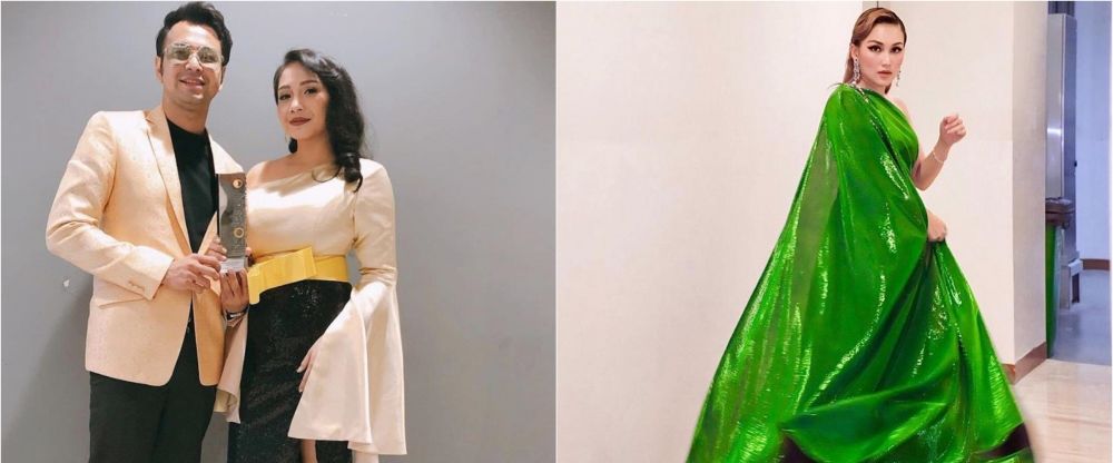11 Beda gaya Nagita Slavina dan Ayu Ting Ting di acara penghargaan