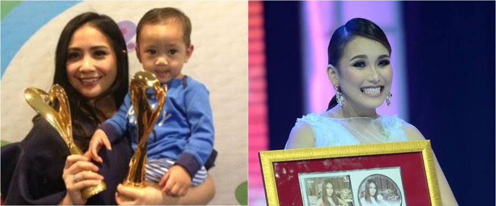 11 Beda gaya Nagita Slavina dan Ayu Ting Ting di acara penghargaan