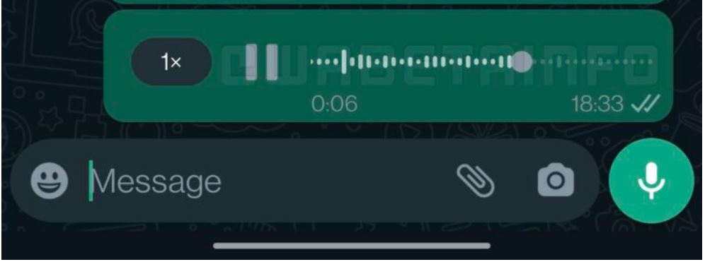 WhatsApp merilis gelombang suara di fitur voice note, ini tampilannya