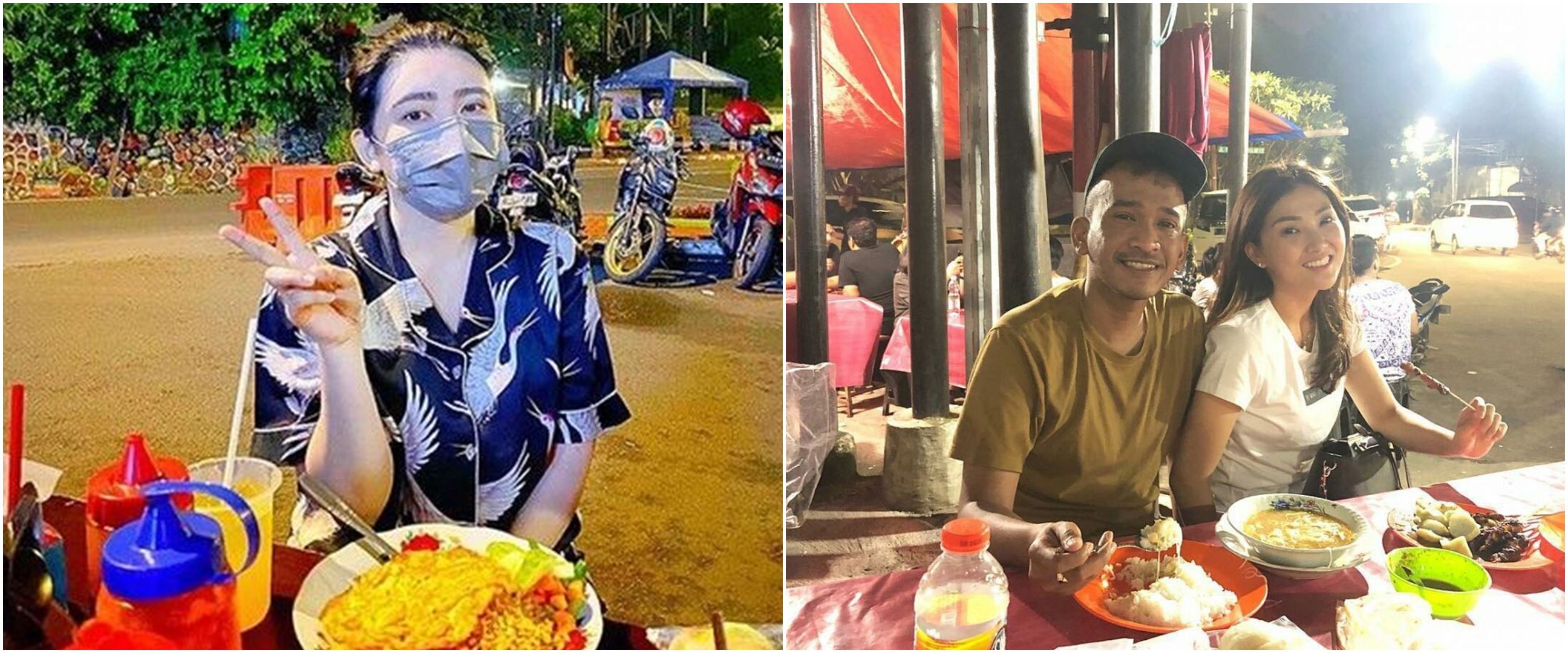 Momen 11 penyanyi makan pinggir jalan, Iis Dahlia ketemu Ridwan Kamil