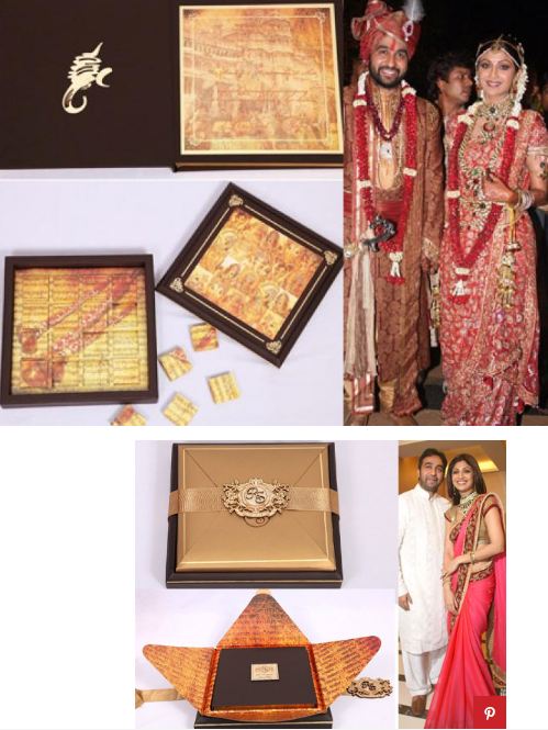 Potret undangan nikah 11 seleb Bollywood, milik Katrina Kaif elegan