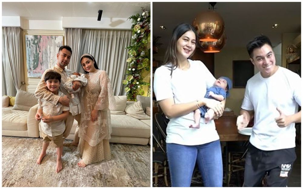 Ibu dua anak, ini 11 beda gaya Nagita Slavina dan Paula saat momong