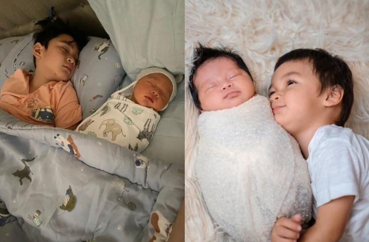 Ibu dua anak, ini 11 beda gaya Nagita Slavina dan Paula saat momong