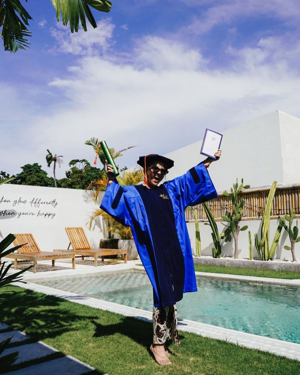 9 Momen Marsha Aruan wisuda virtual, ucapan Maia Estianty tuai atensi