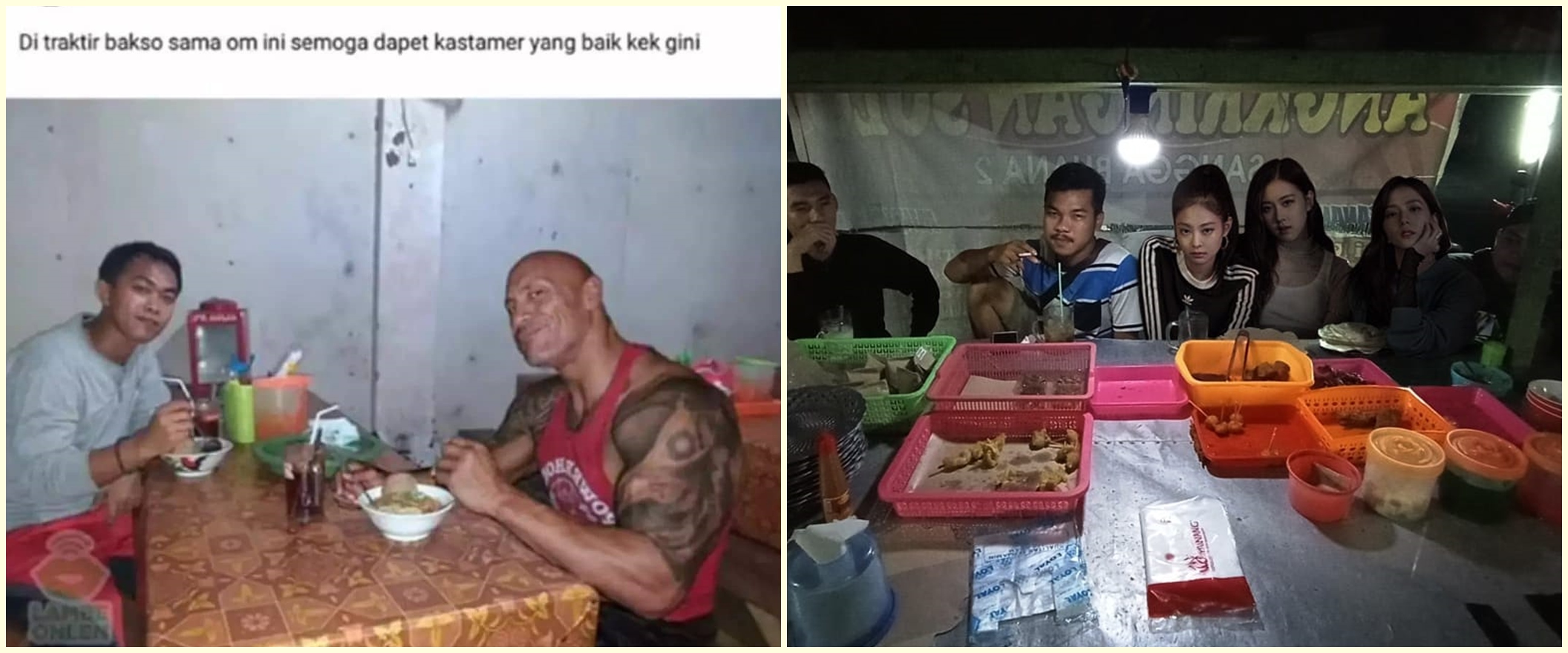 11 Editan foto makan bareng artis terkenal ini hasilnya bikin ngakak