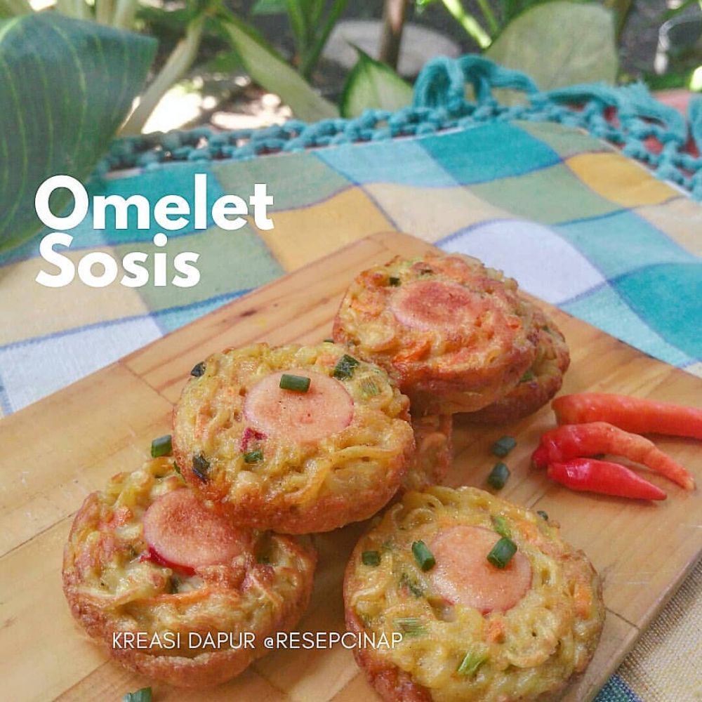 13 Cara membuat omelet mie, enak, gurih, dan praktis