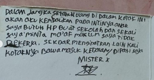 Video maling kotak amal di Jepara, tulis surat akan kembalikan uang