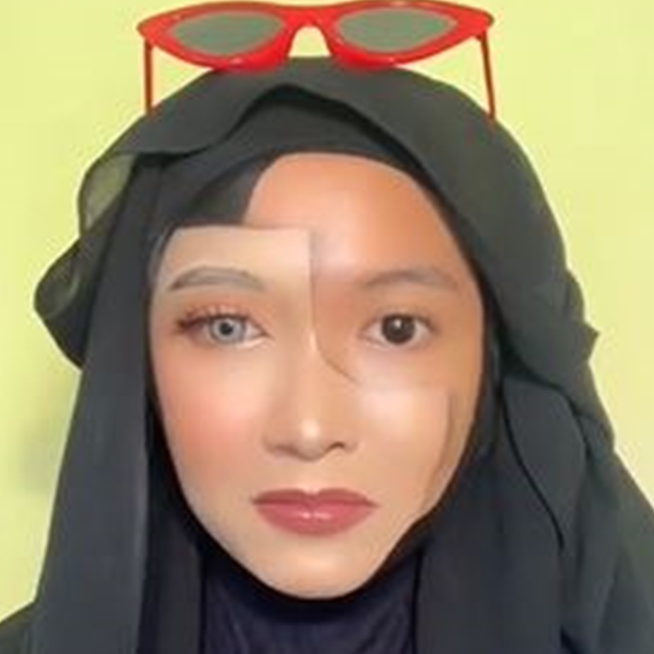 Ikut illusion challenge, hasil makeup wanita ini bikin bengong