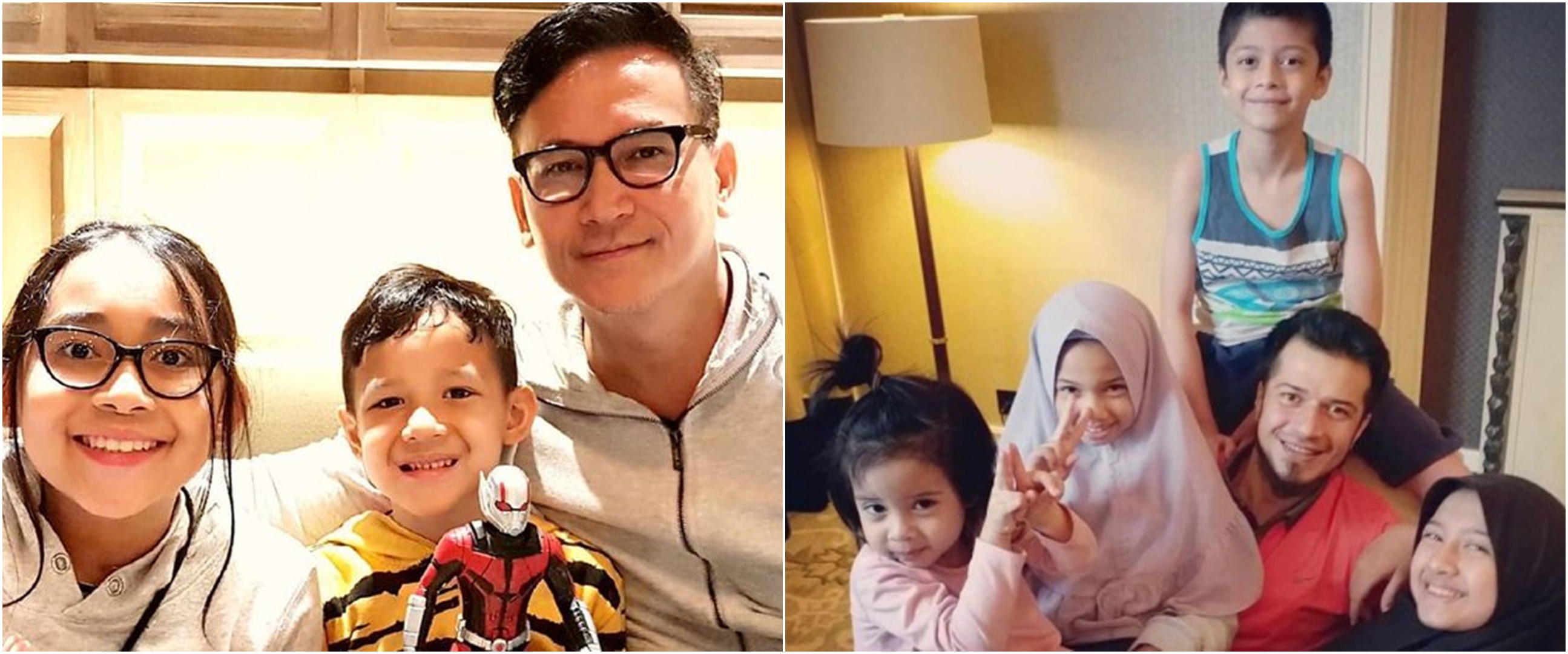 Potret 11 seleb mantan cover boy bareng anak, bak pinang dibelah dua