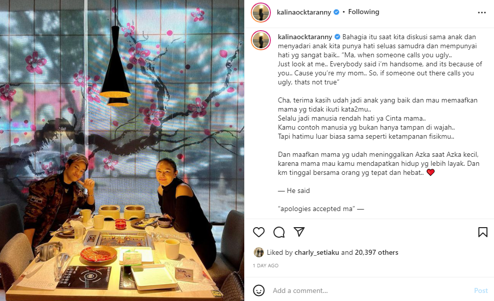 Hangout bareng, Kalina Oktarani ungkap penyesalan pada Azka Corbuzier