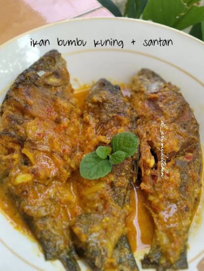 13 Resep ikan bumbu kuning santan, sedap dan gurih