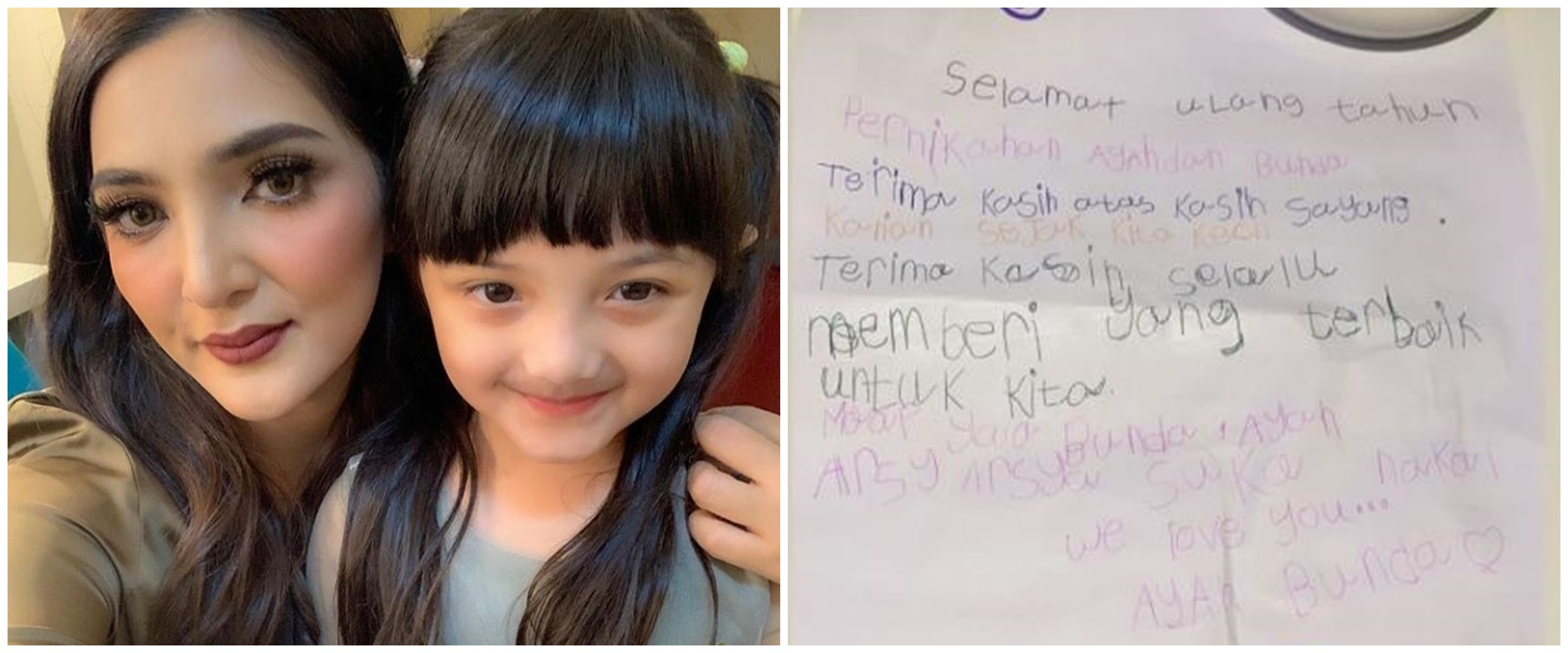 Kado terindah, isi tulisan tangan 10 anak seleb ini manis banget