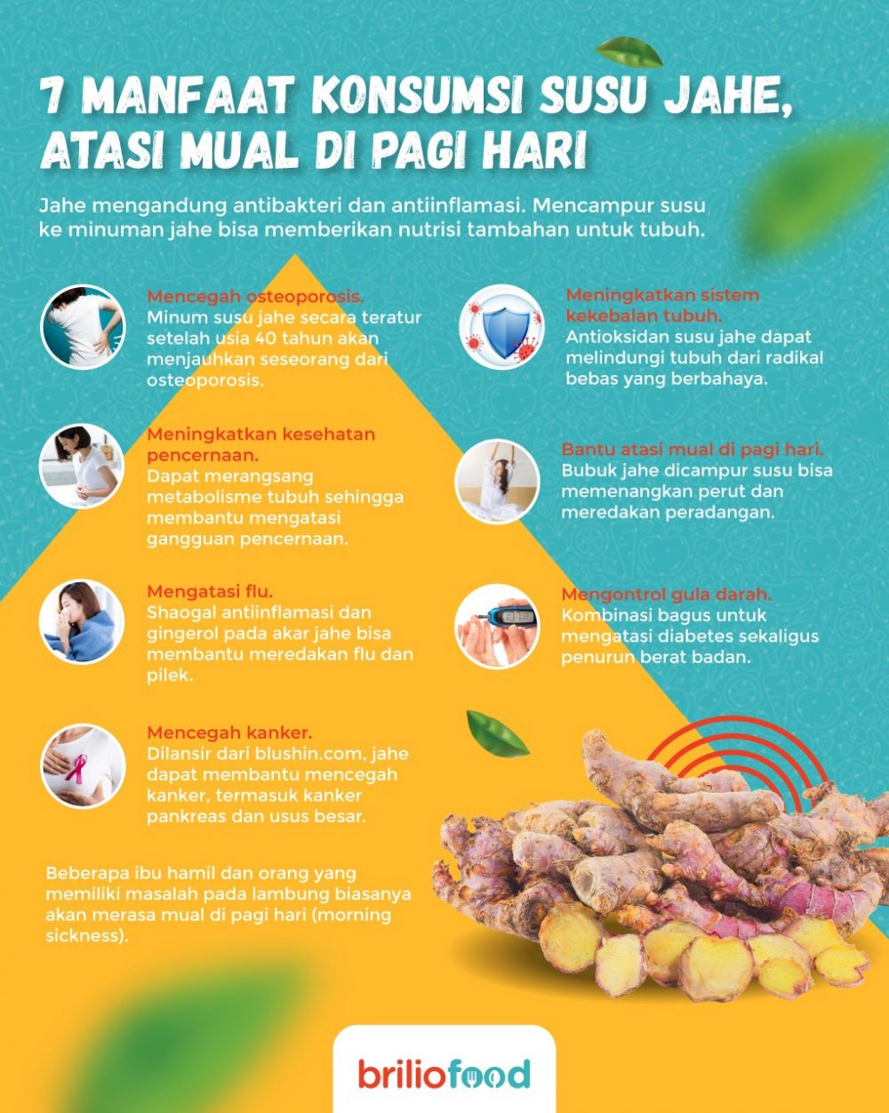 9 Manfaat konsumsi susu jahe, atasi mual di pagi hari